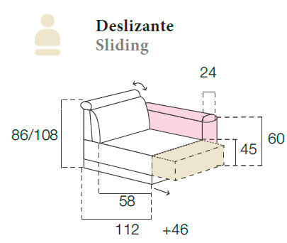 Medidas chaiselongue Vivian